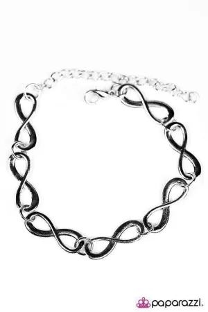 Paparazzi Accessories  - PAPARAZZI GIVE ME TIME #B617 Peg - Gunmetal INFINITY BRACELET