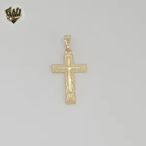 (1-2109-1) Gold Laminate - Double Cross Pendants - BGF