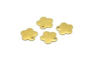 11mm Daisy Tag,250 Brass Daisy Tags  (11mm)  A0363