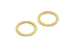 14mm Circle Connector, 50 Raw Brass Circle Connectors (14x1mm) A6154