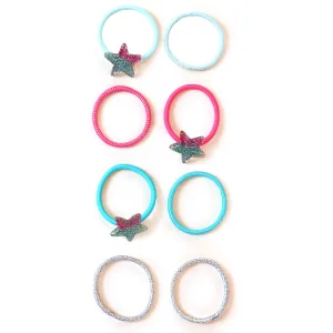 Accessorize London Girl's Star Hair Pony Pack of 4