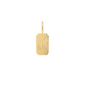 Ania Haie Gold Wave Tag Charm