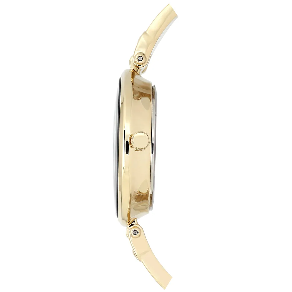 Anne Klein Diamond Black and Gold Bracelet Women's Watch - AK1414BKGB