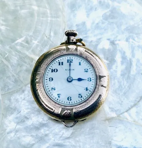 Antique 14k Gold Filled ELGIN Pocket Watch Running