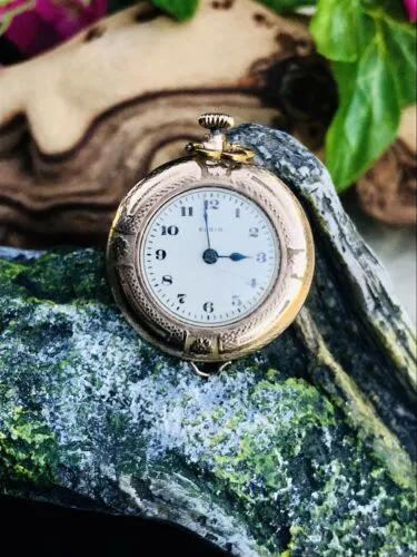 Antique 14k Gold Filled ELGIN Pocket Watch Running