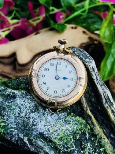 Antique 14k Gold Filled ELGIN Pocket Watch Running