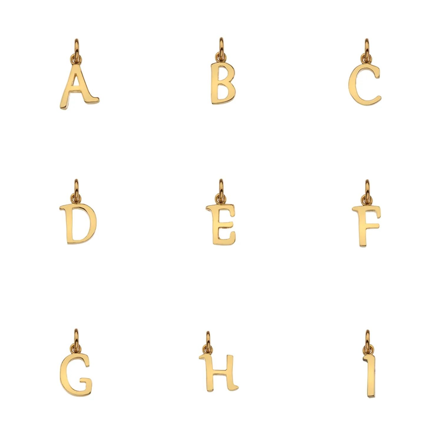 Audley 9ct Yellow Gold Alphabet Pendant