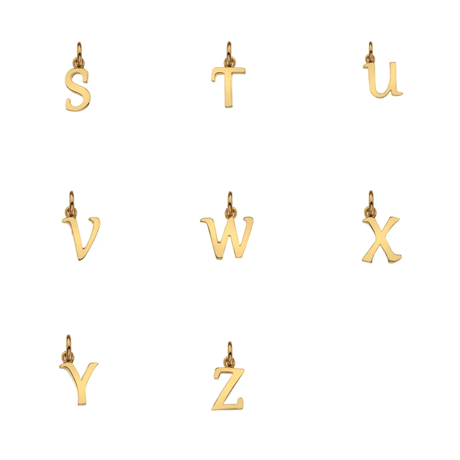 Audley 9ct Yellow Gold Alphabet Pendant