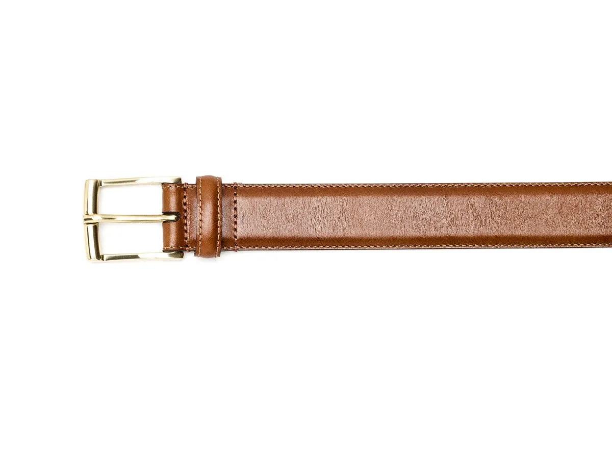 Belt Tan Calf Brass Buckle