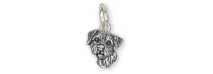 Border Terrier Jewelry Sterling Silver Handmade Border Terrier Charm  BDT1H-C