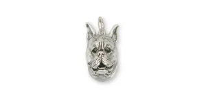 Boxer Charm Jewelry Sterling Silver Handmade Dog Charm BX8-C