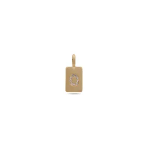 CHARM crystal O pendant, gold-plated