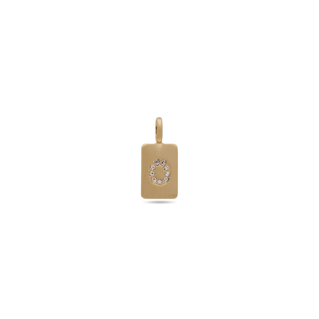 CHARM crystal O pendant, gold-plated