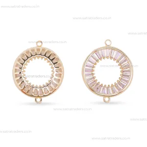 Circle Charm Diamond Anti-Tarnish | Size: 15mm | 1PC