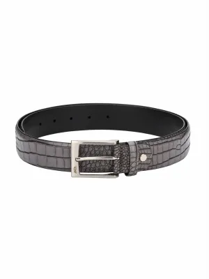 Croco 1568 Grey Leather Belts