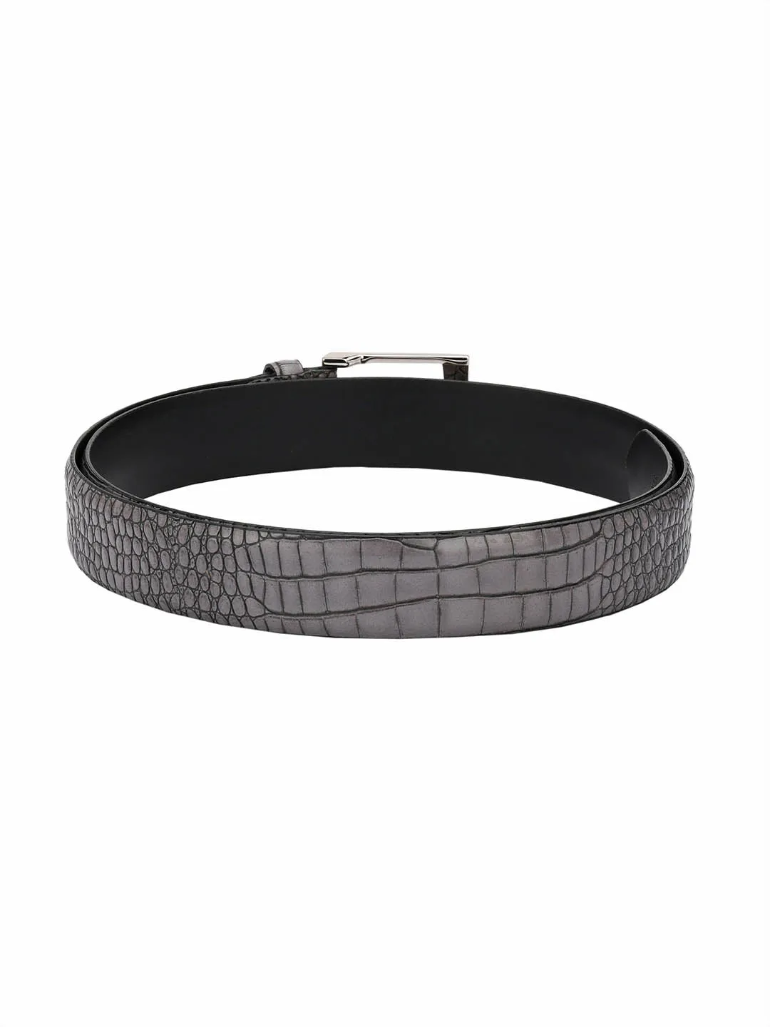 Croco 1568 Grey Leather Belts