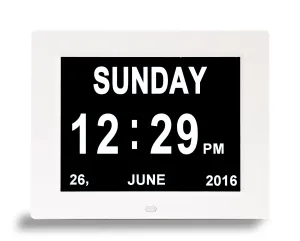 Dual display digital clock - 7 inch screen