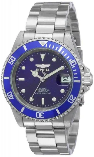 Invicta Pro Diver Stainless Steel Blue Dial Automatic Mens Watch....40mm