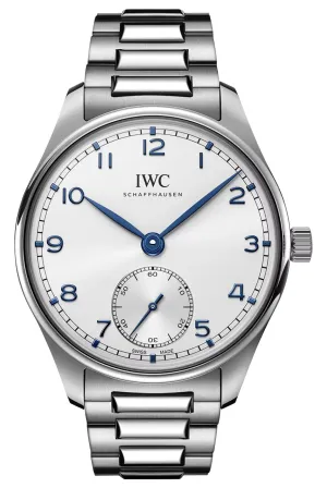 IWC Portugieser Automatic Stainless Steel Silver Dial Mens Watch IW358312