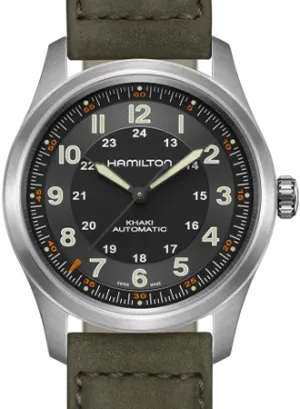 Khaki Field Titanium Auto 38 Black Ref. H70205830