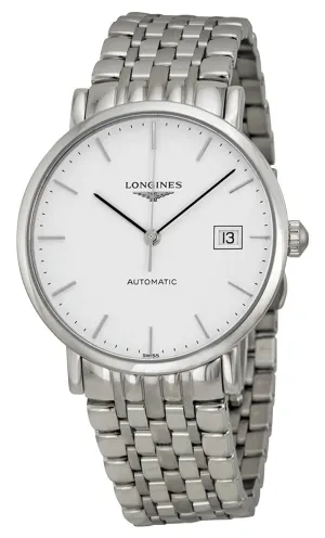 Longines Elegant Automatic Stainless Steel White Dial Date Unisex Watch L4.810.4.12.6