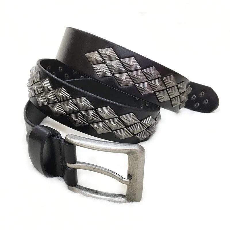 Men's Gothic Rhomboid Rivets Belts