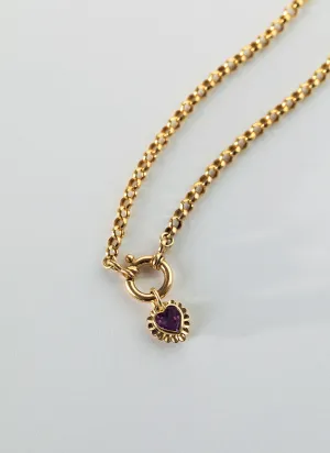 Sutton amethyst pendant 14k gold